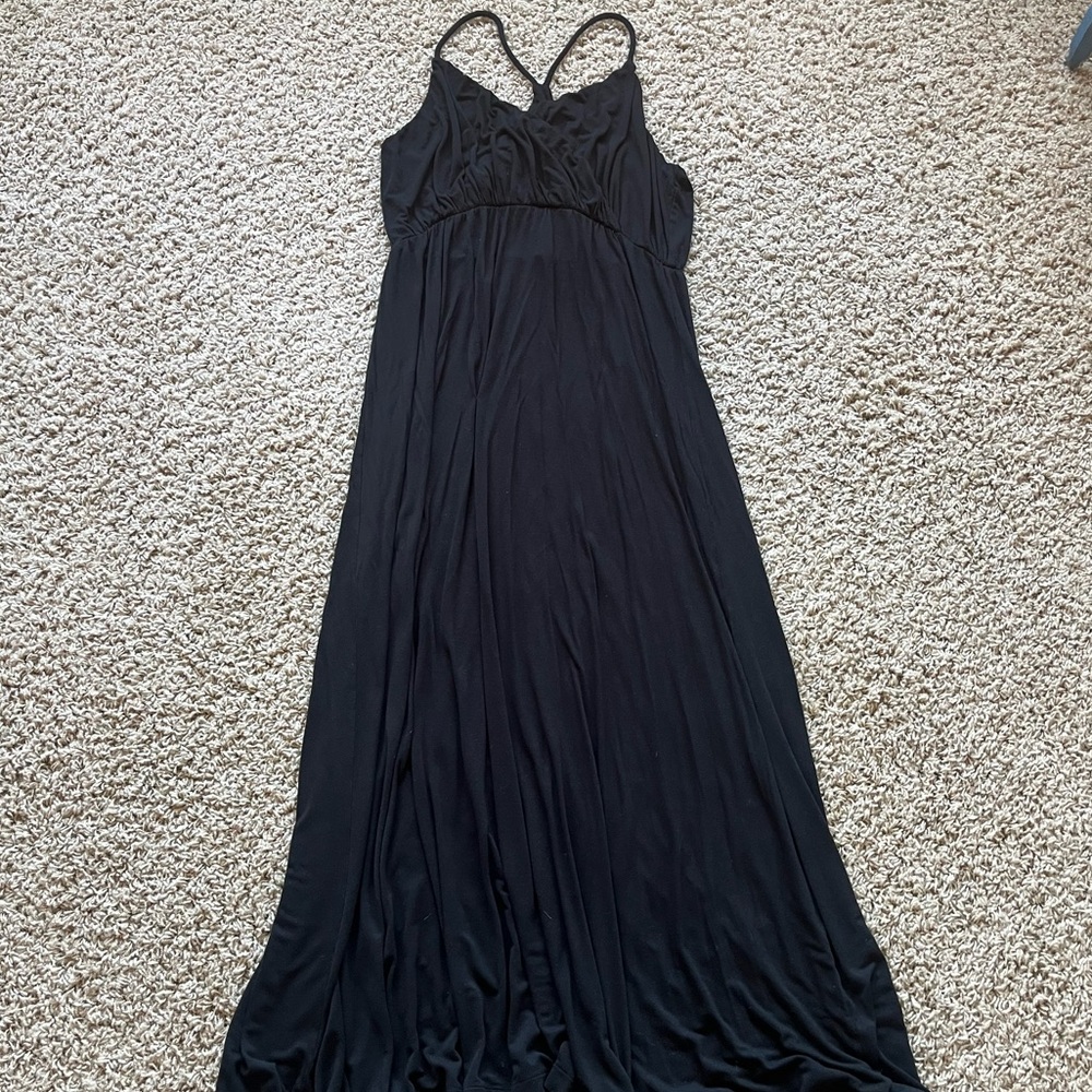 Stretch black Gap maxi dress